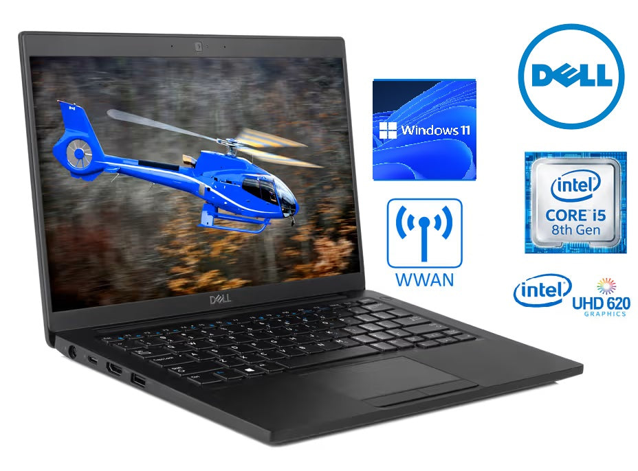 Dell Latitude 7390 - 13.3" Core i5 8350U - 8 GB RAM - 256 GB SSD (Refurb)