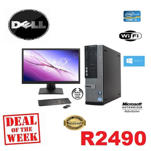 Dell Desktop Computer Bundle PC Intel i3-8gb-500gb-19" lcd