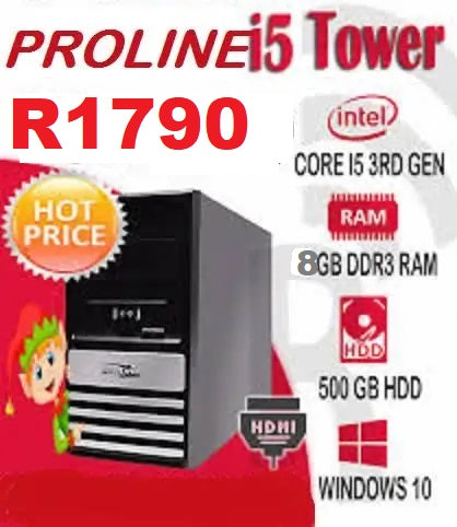 Mecer Proline Intel Core i5 3.0, 500GB HDD, 8GB Ram