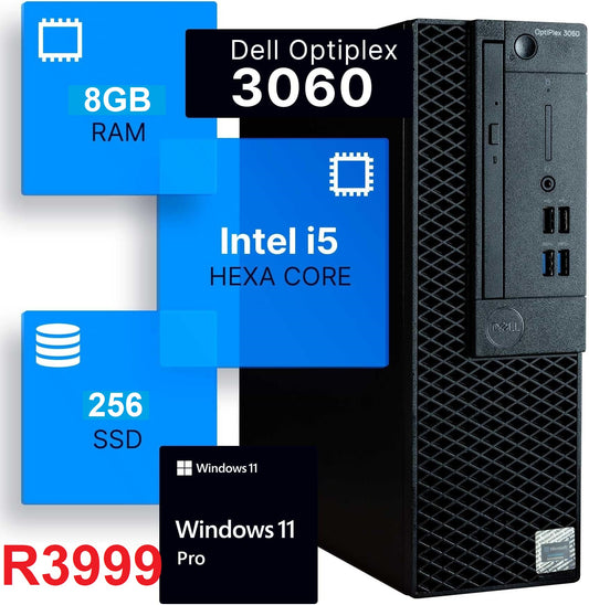 Dell OptiPlex 3060 SFF Desktop Computer with Intel Core i5-8500(8TH GEN)