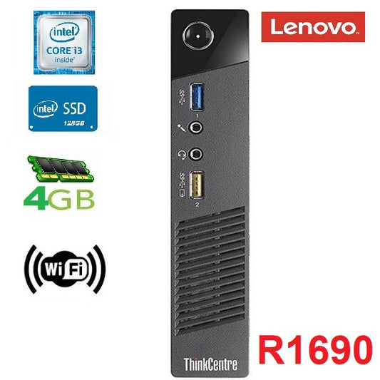 Lenovo ThinkCentre M73 Tiny, intel core i3-2.90ghz, 4GB, 128GB SSD, Win 10 +POWER SUPPLY