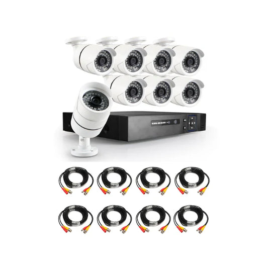 8 Channel CCTV Security Camera System AHD DVR Kit H.264 IP Networking Digital Video Recorder